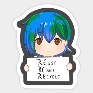 Earth-chan Sticker